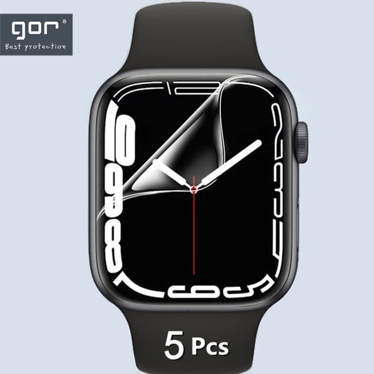 Bộ 5 miếng dán Gor TPU cho Apple Watch Series 4 5 6 7 8 9 SE Size 40 41 44 45 mm hộp 5 miếng 40mm
