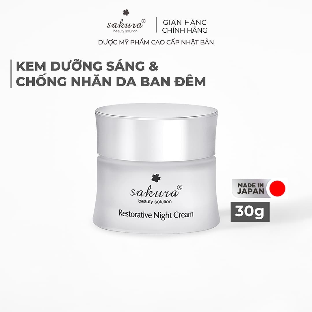 Kem Dưỡng Phục Hồi Chống Lão Hoá Ban Đêm Sakura Restorative Night Cream 30g