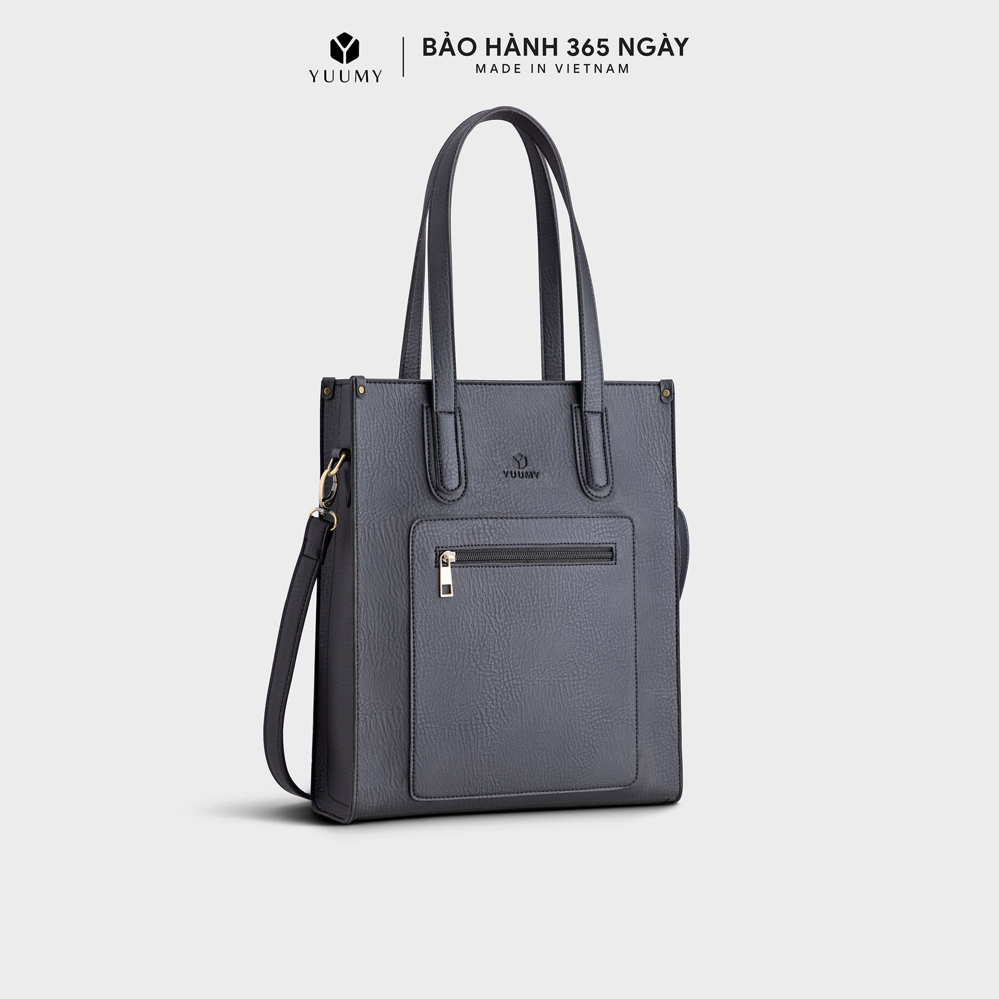 Túi Yuumy Thời trang nữ tote Túi xách da YTX18 Đen