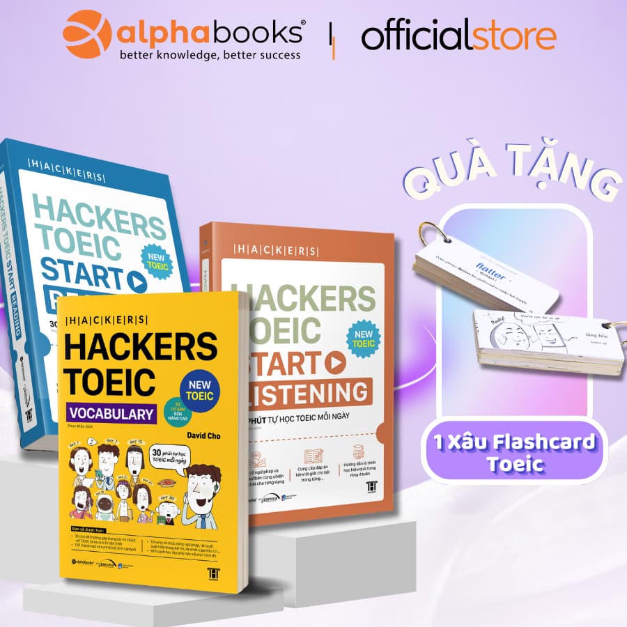 Sách Combo Hackers TOEIC VOCABULARY READING LISTENING