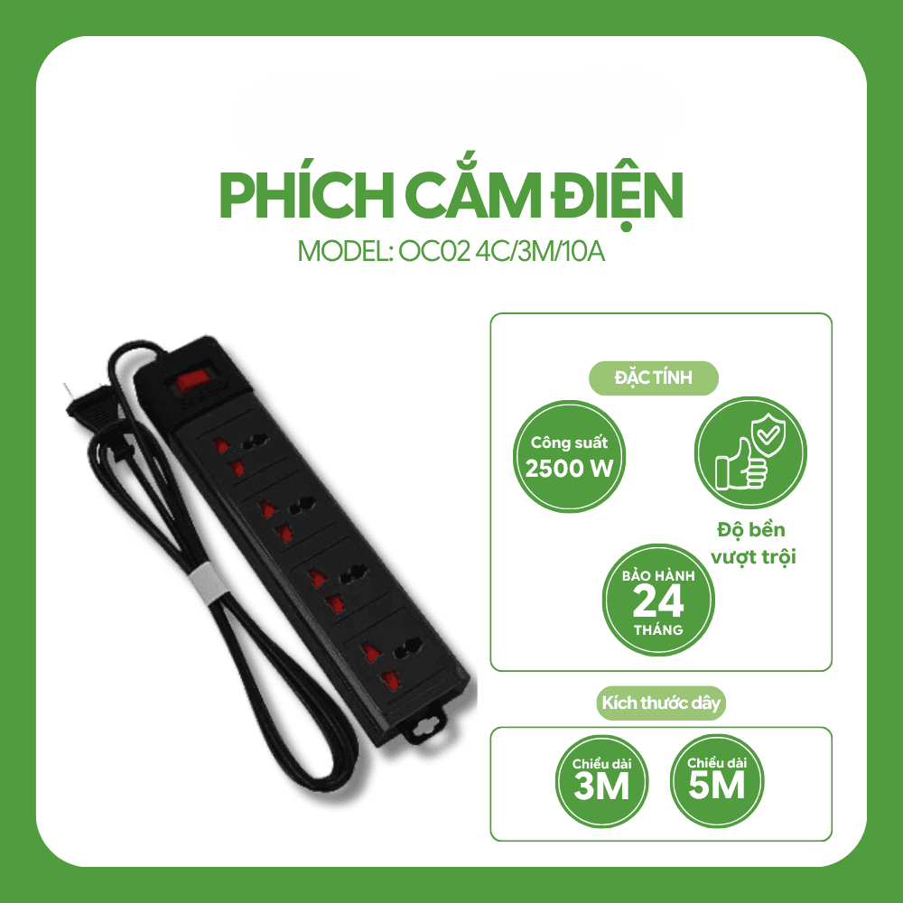 Ổ cắm đa năng 3m Model OC02 4C3M10A 3M
