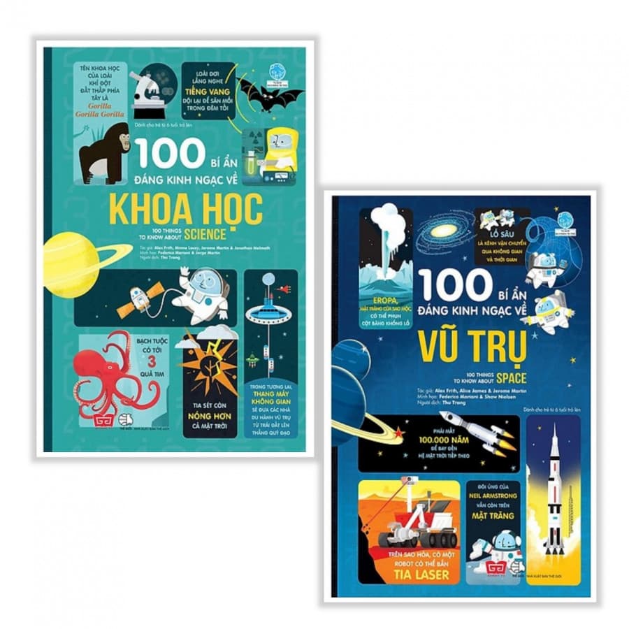 Combo 100 Bí Ẩn Đáng Kinh Ngạc Về Khoa Học Vũ Trụ Tặng Bookmark Thiết Kế