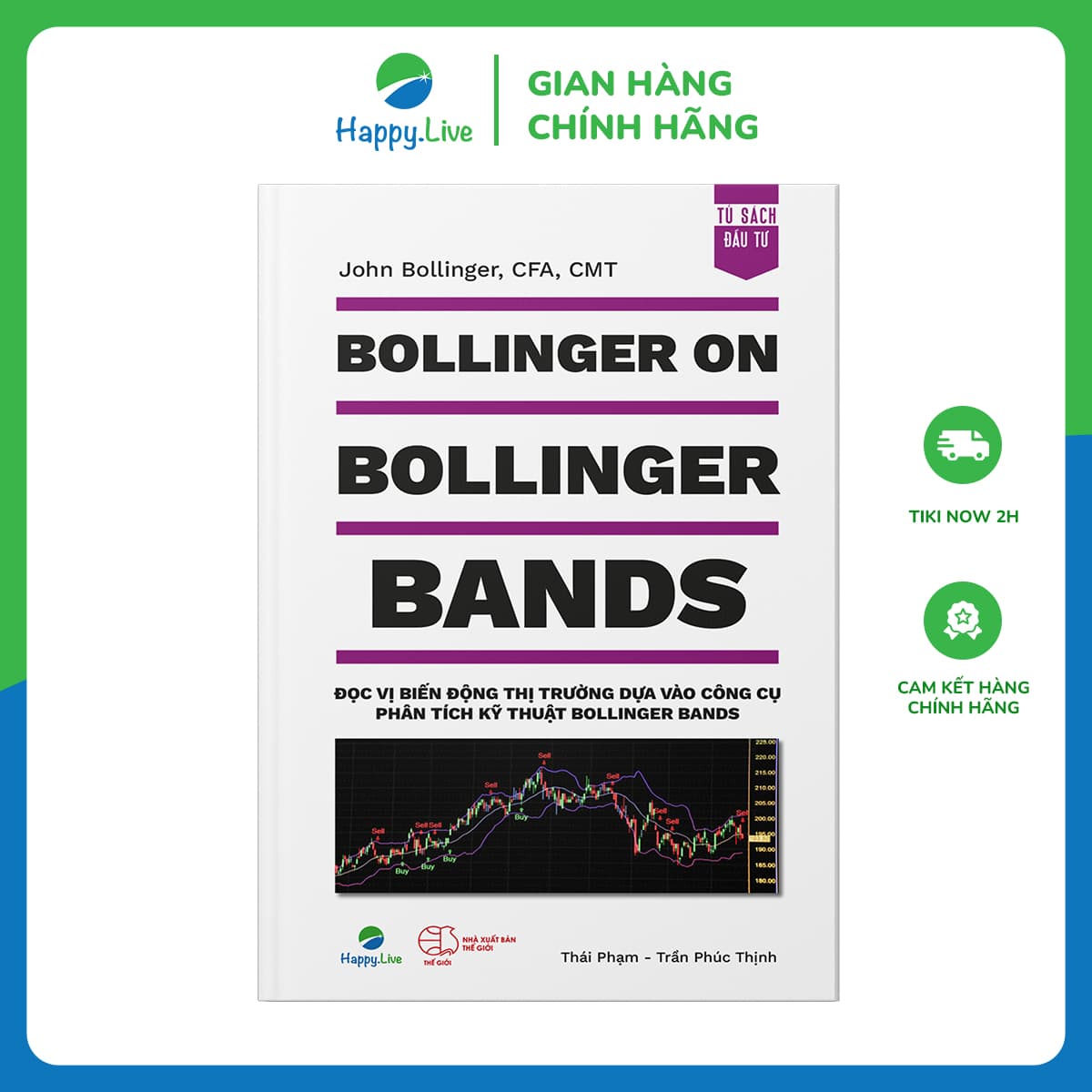 Sách Bollinger on Bollinger Bands Đọc vị biến động thị trường dựa vào công cụ phân tích kỹ thuật Bollinger Bands Happy Live