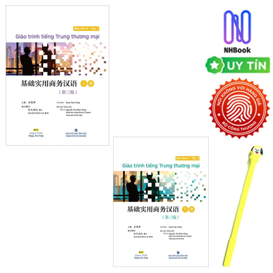Combo Sách Tiếng Trung Giáo Trình Tiếng Trung Thương Mại Bản Thứ 3 Tập 1 2 Bìa Mềm Nhân Trí Việt Tặng Kèm Viết