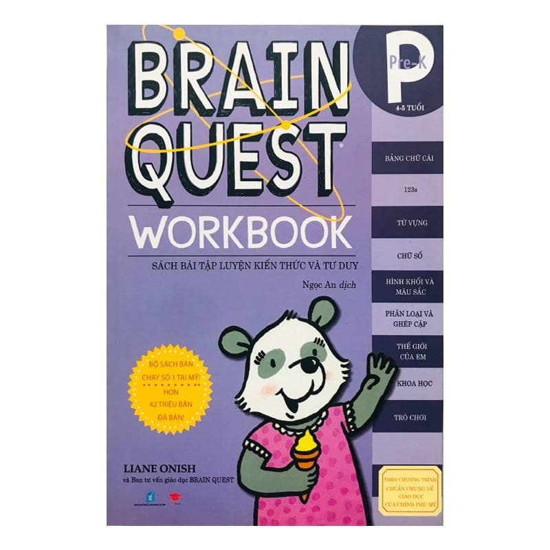 Sách Braint Quest Workbook Pre K 4 5 tuổi