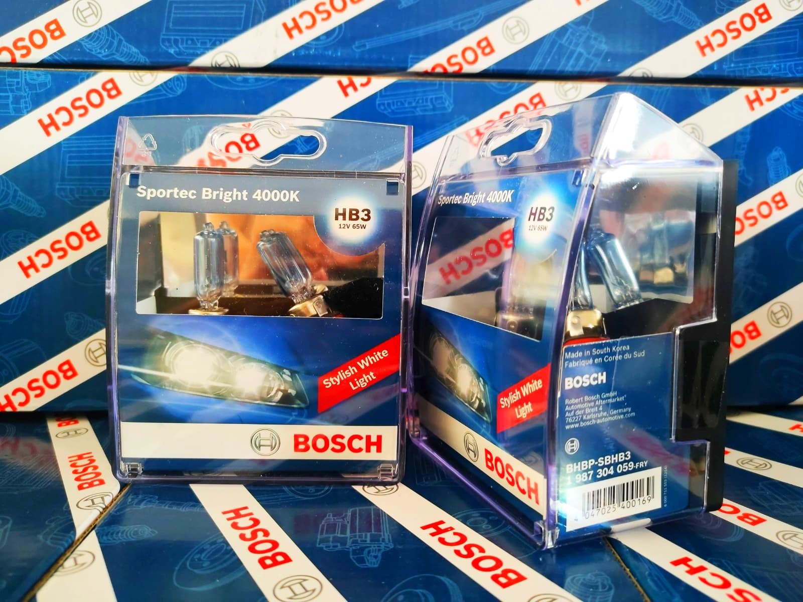 Bóng Đèn Tăng Sáng Bosch 9005 HB3 12V 65W Sportec Bright 4000K Hộp 2 Bóng