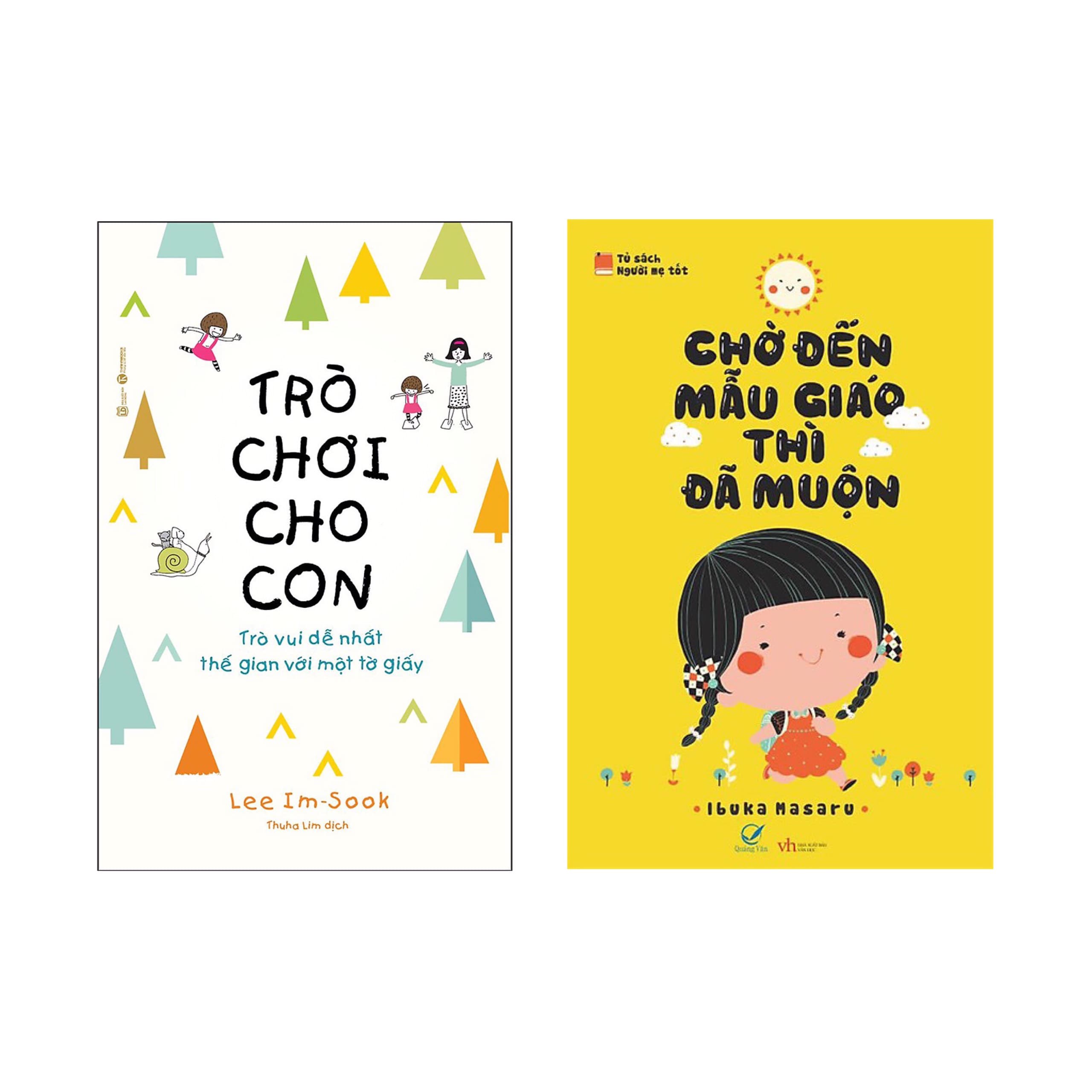 Combo 2 cuốn Trò Chơi Cho Con Trò Vui Dễ Nhất Thế Gian Với Một Tờ Giấy Chờ Đến Mẫu Giáo Thì Đã Muộn