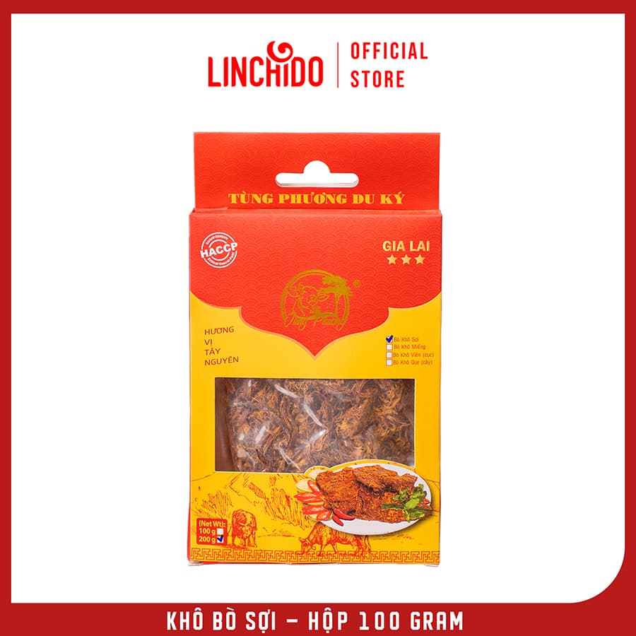 Khô Bò Sợi Tùng Phương Du Ký Loại 100 Gram LOẠI HỘP