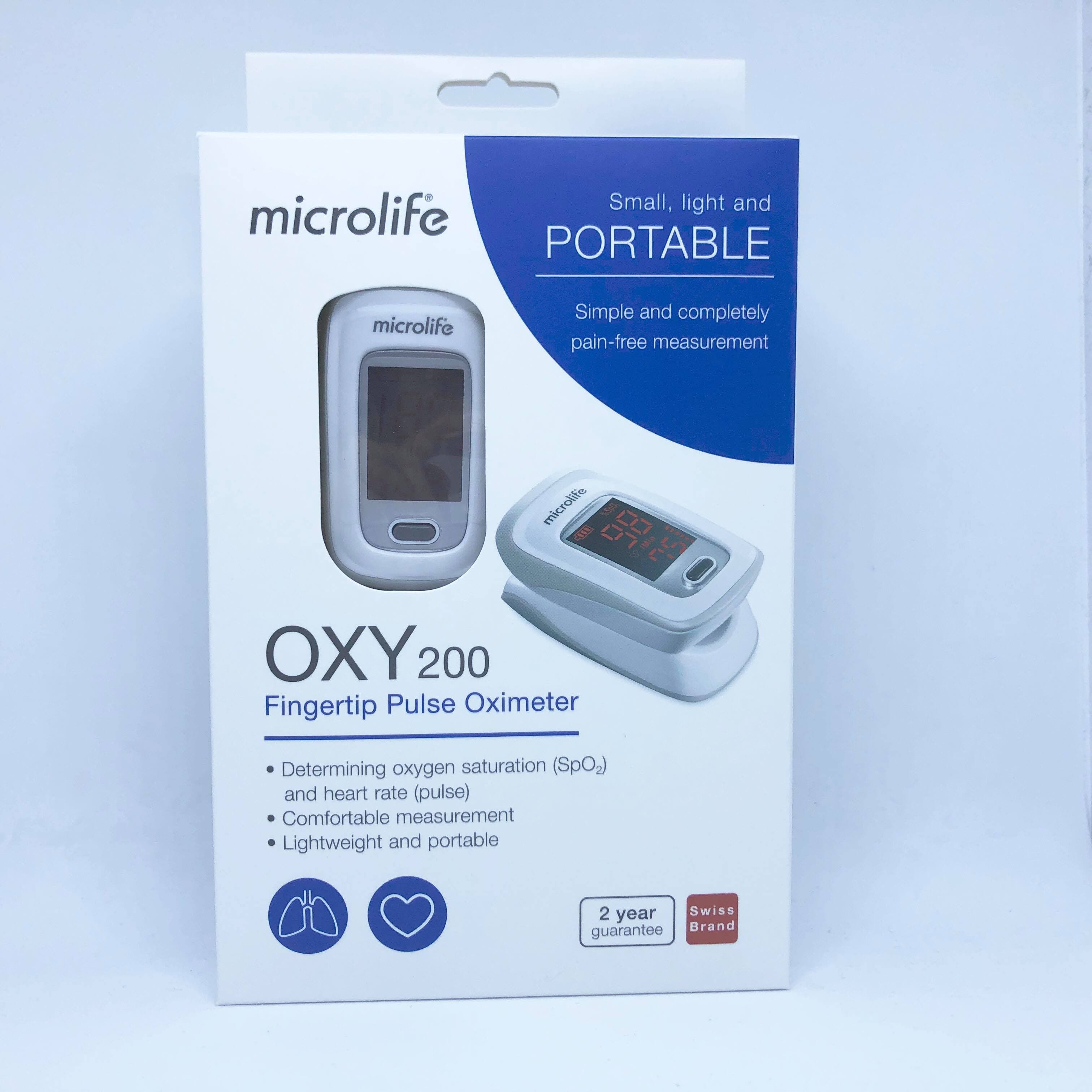 Máy SPO2 OXY200 Microlife Thụy Sĩ dùng để đo nhịp tim và nồng độ oxy trong máu