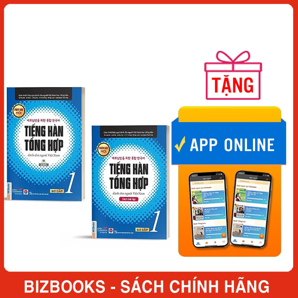 Combo Sách Tiếng hàn tổng hợp dành cho người Việt Nam Sơ cấp 1 Phiên bản 1 màu