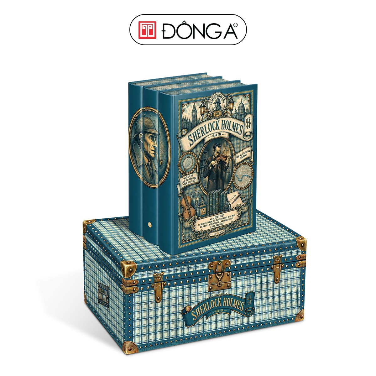 Sách Sherlock Holmes Toàn Tập 3 Tập Hộp Ngang Bìa CứngTái Bản