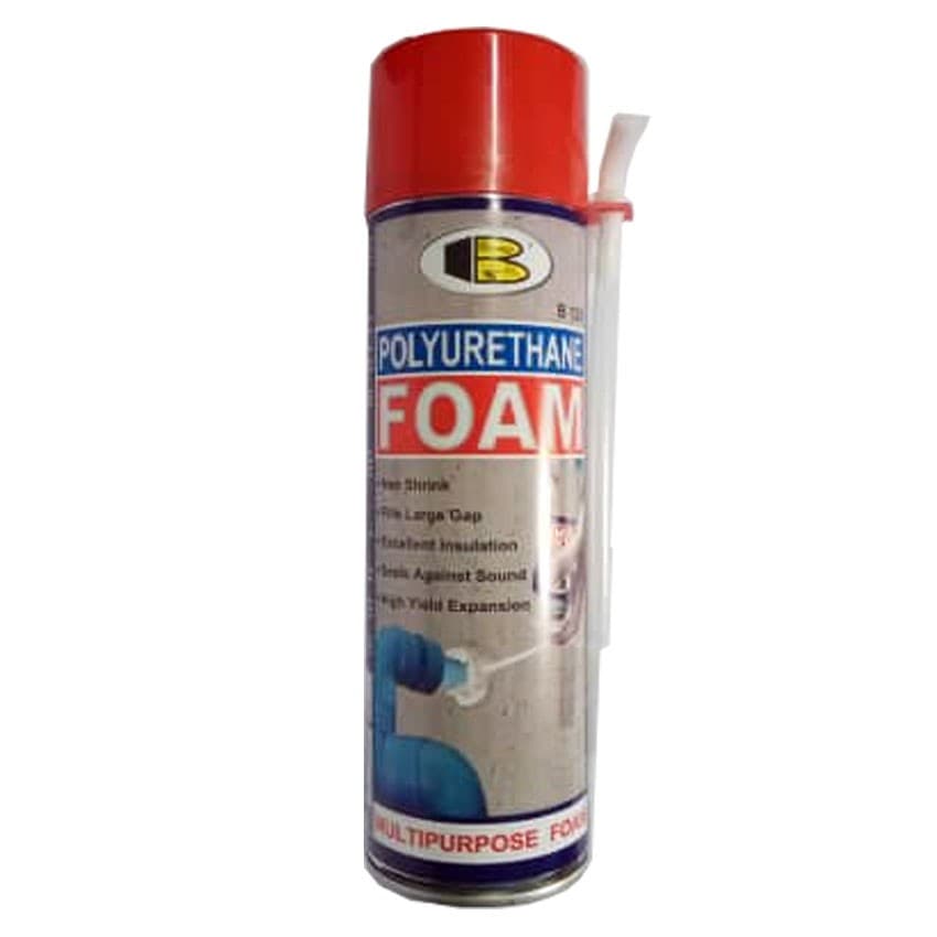 Chai keo bọt xốp cách nhiệt chai keo bọt nở cách âm cách nhiệt Polyurethane Foam gọi tắt PU Foam Bosny B129 Nhập khẩu Thái Lan 500cc