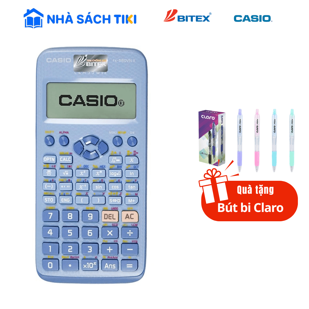 Máy Tính CASIO FX580VN X BU Màu Xanh