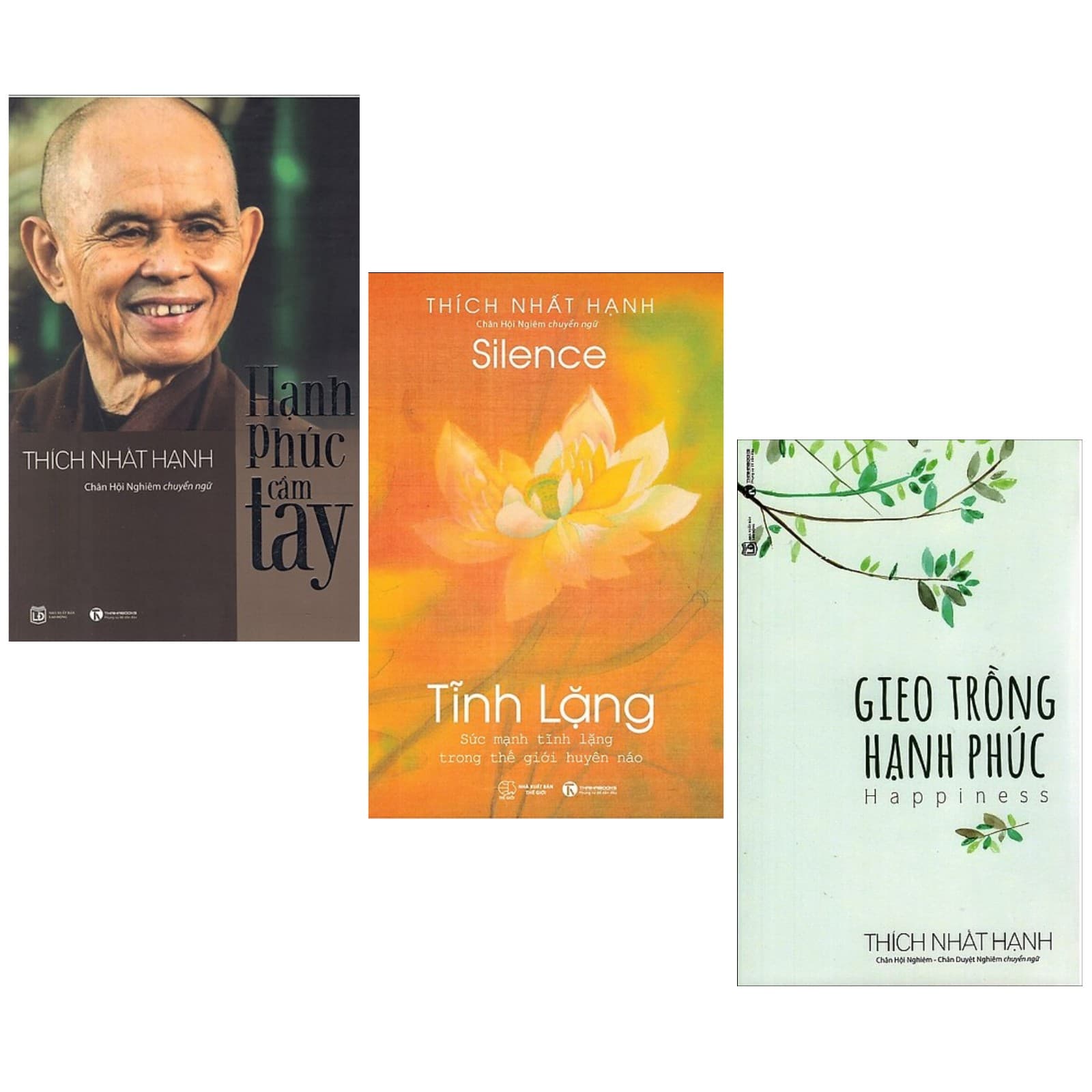 Combo 3 cuốn sách Hạnh Phúc Cầm Tay Tái Bản Tĩnh Lặng Gieo Trồng Hạnh Phúc Tái Bản Tặng kèm Bookmark thiết kế AHA Bộ Sách Danh Cho Nhưng Trai Tim Nhiêu Xao Đông