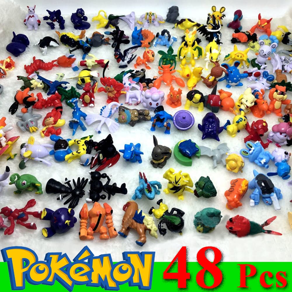 Bộ sưu tập mô hình đồ chơi Pokemon 48 chi tiết không trùng anime chibi vui nhộn dễ thương cho bé nhập vai trang trí