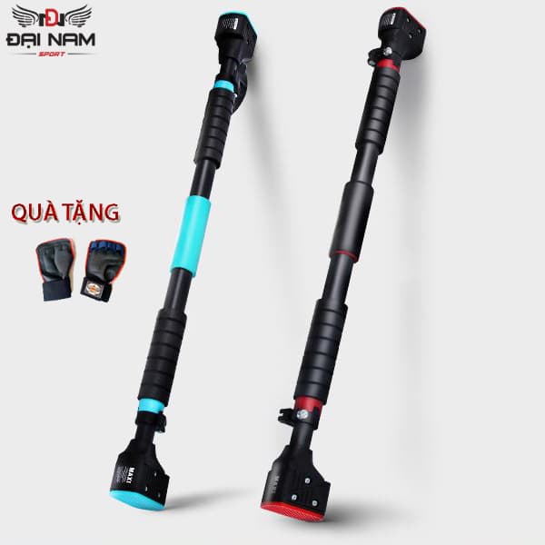 Xà Đơn Gắn Tường 2021 KT 72cm 105cm Tích Hợp Chốt Chống Xoay Chất Liệu Inox Kèm Găng Tay Tập Xà
