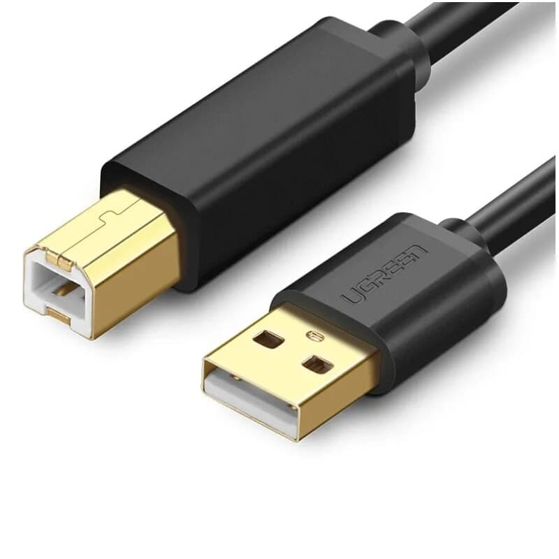 Cáp tín hiệu usb máy in đầu mạ vàng cao cấp dài 3M màu đen UGREEN USB10351Us135