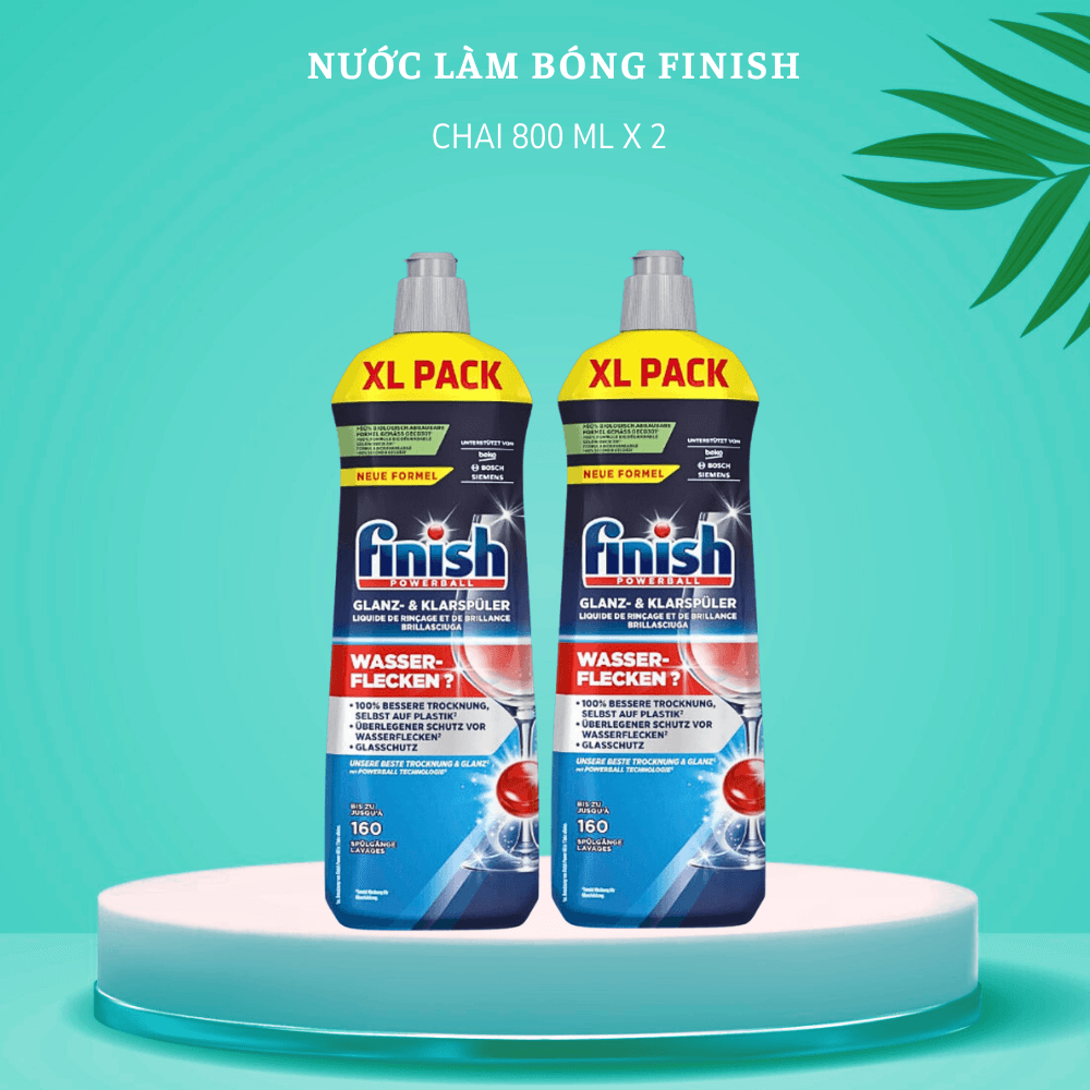 Nước làm bóng Finish 1150ml dung dịch dầu làm bóng bát finish dùng cho máy rửa bát chén 1150ml 800ml 750ml 1500ml nước làm bóng finish 1500ml