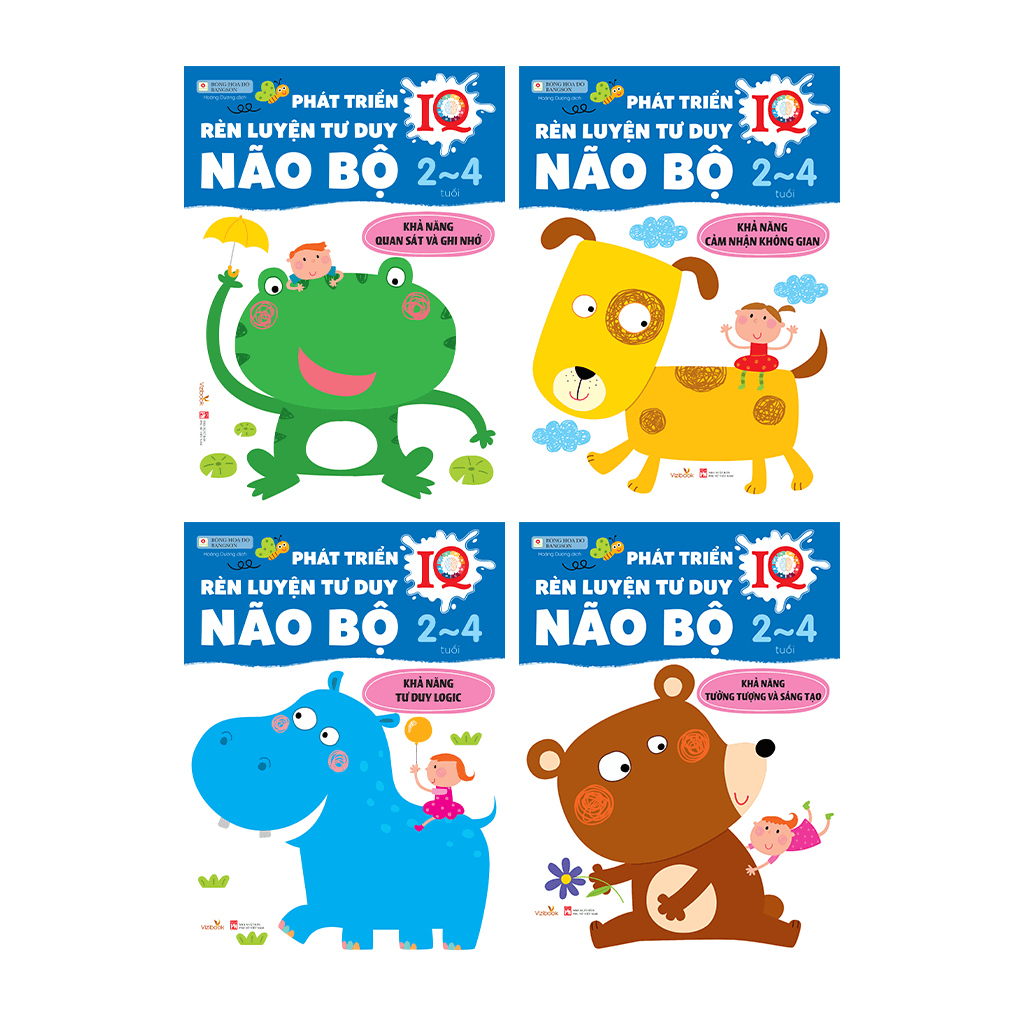 Sách Phát triển IQ rèn luyện tư duy não bộ Combo 4 cuốn