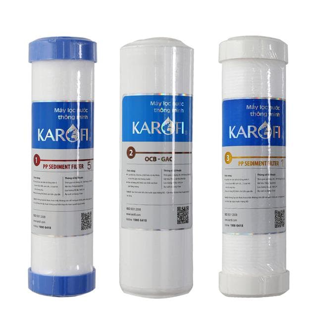 Combo 3 lõi lọc nước Karofi 1 2 3
