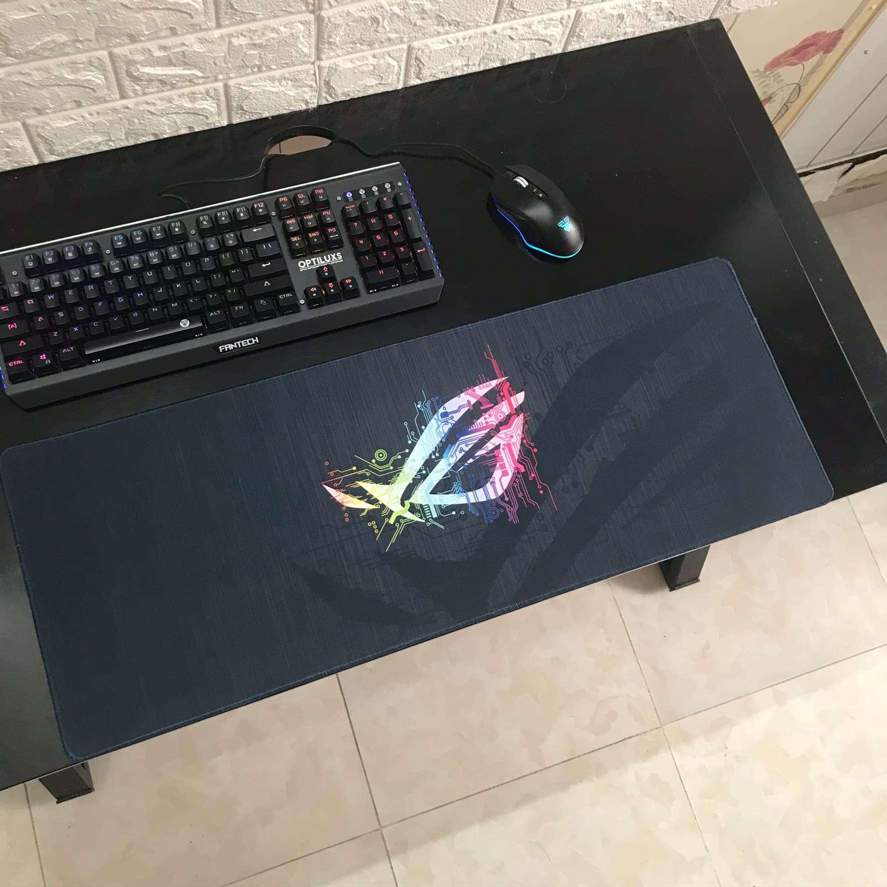 Miếng Lót Chuột Bàn Di Chuột mouse pad cỡ lớn 80x30x0.3 ROG 2