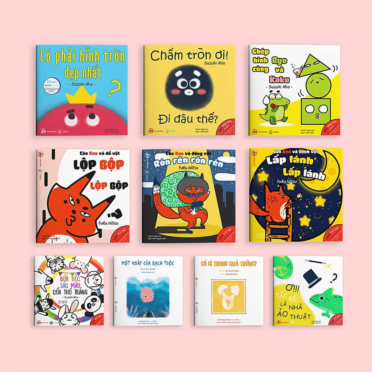 Fullset Ehon Nhật Bản cho bé thông minh sáng tạo Ehon Điều Kỳ Diệu Của Hình Khối Điều Kỳ Diệu Của Âm Thanh Điều Kỳ Diệu Của Màu Sắc Bộ 10 cuốn cho bé 0 6 tuổi Bộ Sách Phát Triển Trí Tuệ &Kích Thích Thị Giác Cho Bé