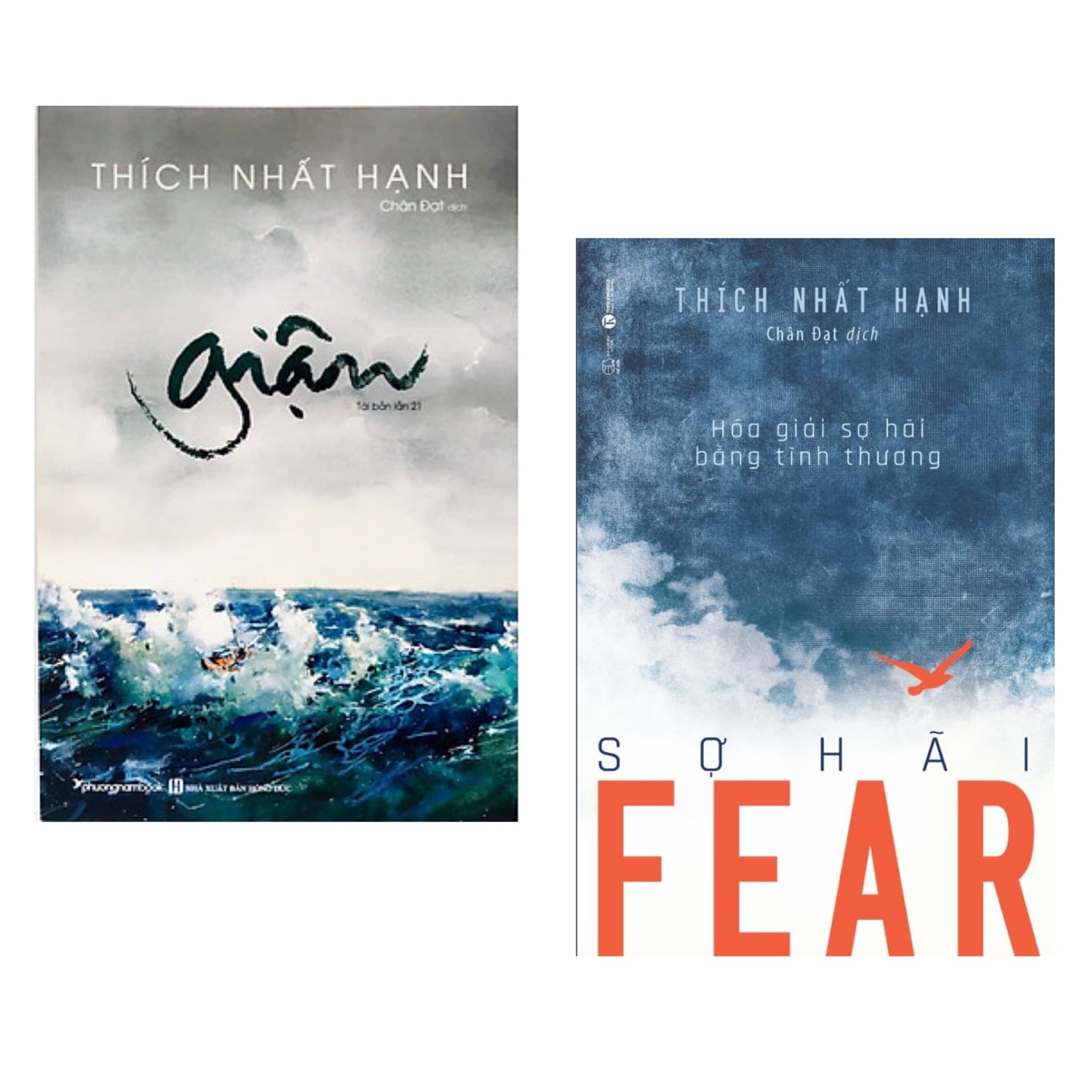 Combo 2 cuốn Giận Tái Bản 2021 Fear Sợ Hãi Hóa Giải Sợ Hãi Bằng Tình Thương Hiểu Biết Về Bản Thân Hóa Giải Cảm Xúc Không Tốt tặng Kèm Bookmark