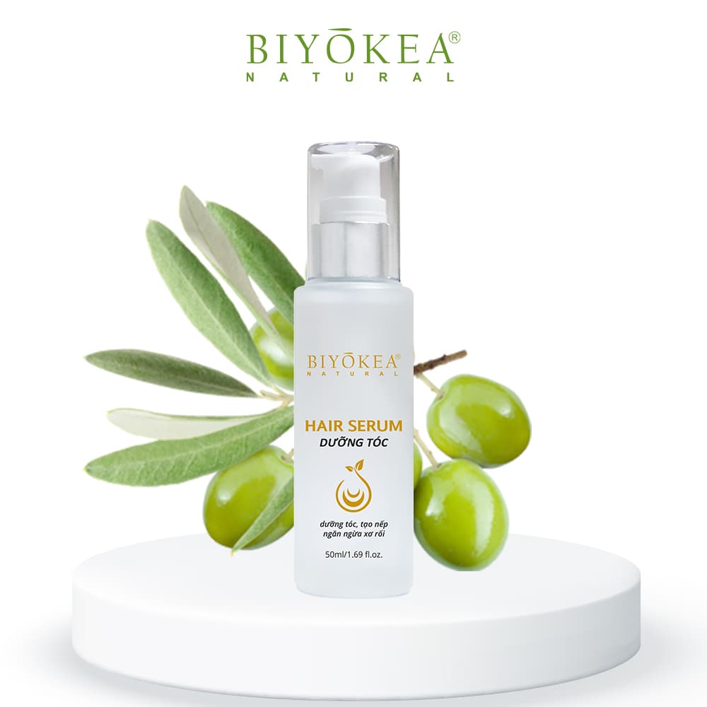 Dầu Dưỡng Tóc Hair Serum phục hồi và nuôi dưỡng tóc bóng mượt ngừa xơ rối Biyokea 50ml
