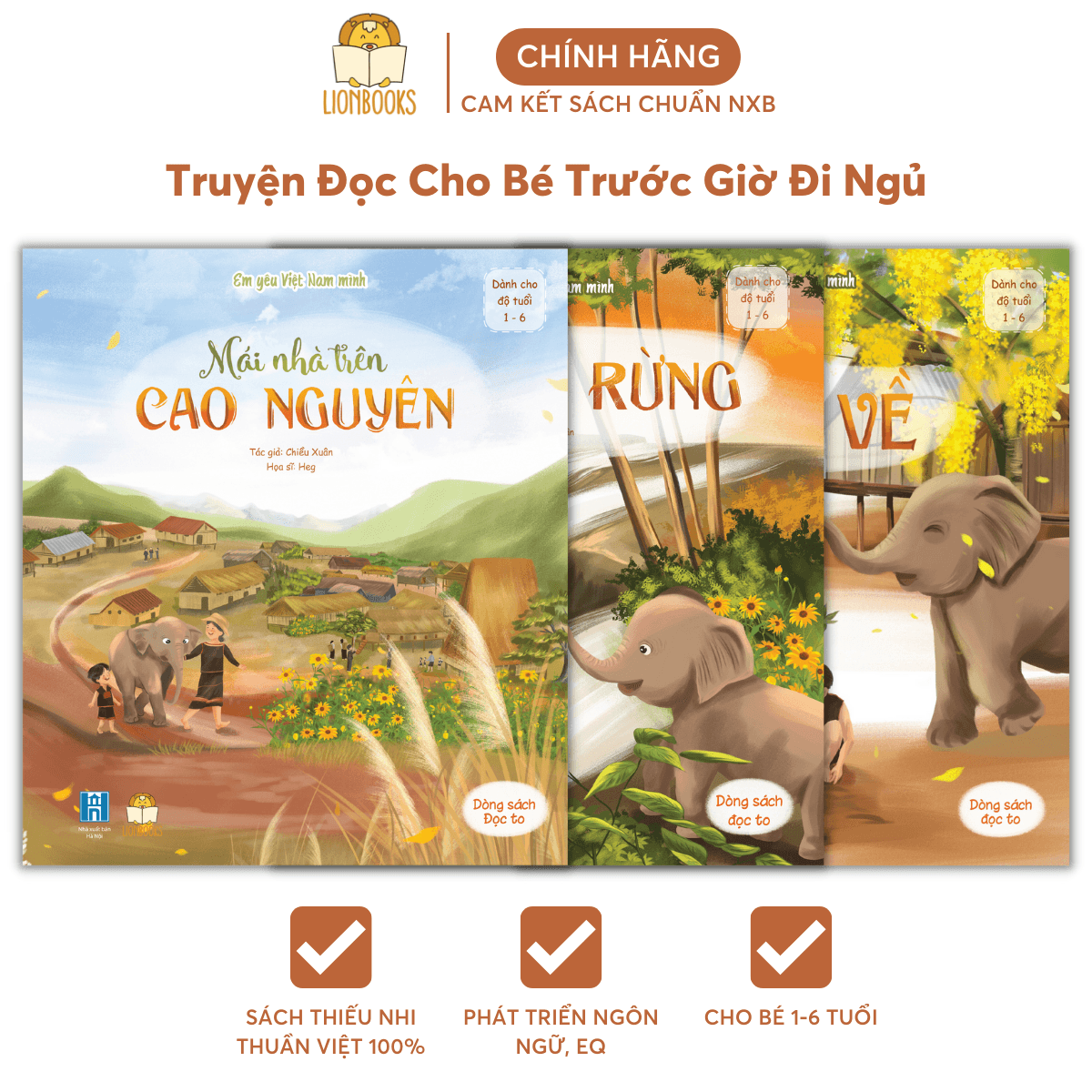 Truyện Đọc Cho Bé Trước Giờ Đi Ngủ Set 3 cuốn Voi Đing Đoong Đi Tìm Mẹ Sách Kể Chuyện Cho Bé Từ 1 Đến 6 Tuổi