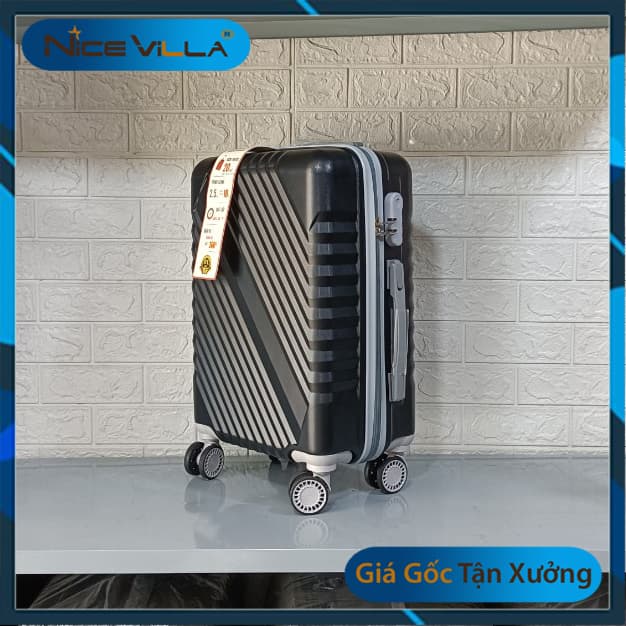Vali Kéo Thời Trang NiceVilla Size 20inch &24 Inch &28inch Size 20 inch Màu Đen Black