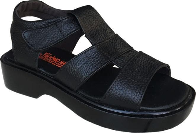 Giày sandal nam Trường Hải da bò thật mềm mại cao 5cm màu đen đế PU siêu nhẹ không trơn trượt chắc chắn HÌNH ẢNH THẬT SD791 Đen 42