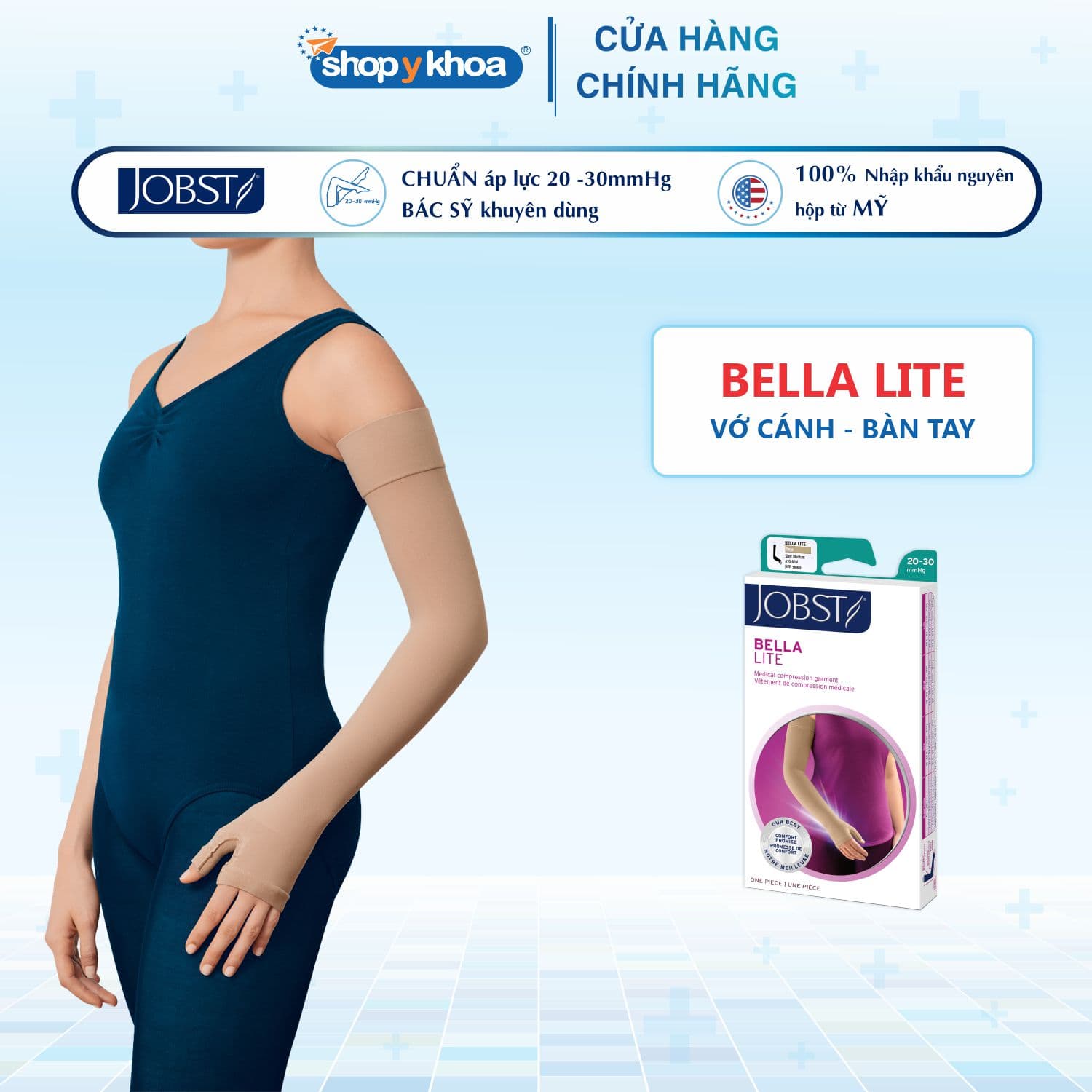 Vớ cánh bàn tay JOBST Bella Lite điều trị phù bạch huyết Da S