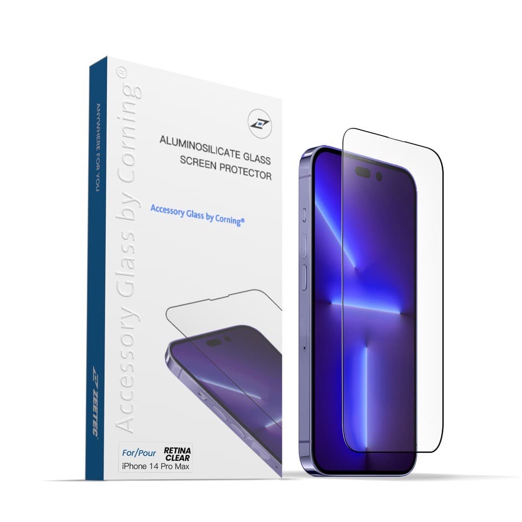 Miếng Dán Cường Lực Trong Suốt Full Viền Cao Cấp ZEELOT Zeetec By Corning Dành Cho iPhone 14 PROMAX
