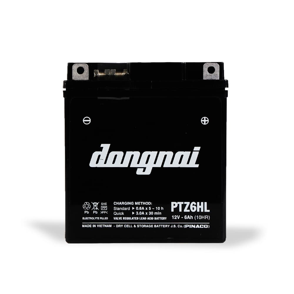 Ắc quy khô miễn bảo dưỡng Đồng Nai PTZ6HL 12V 6Ah
