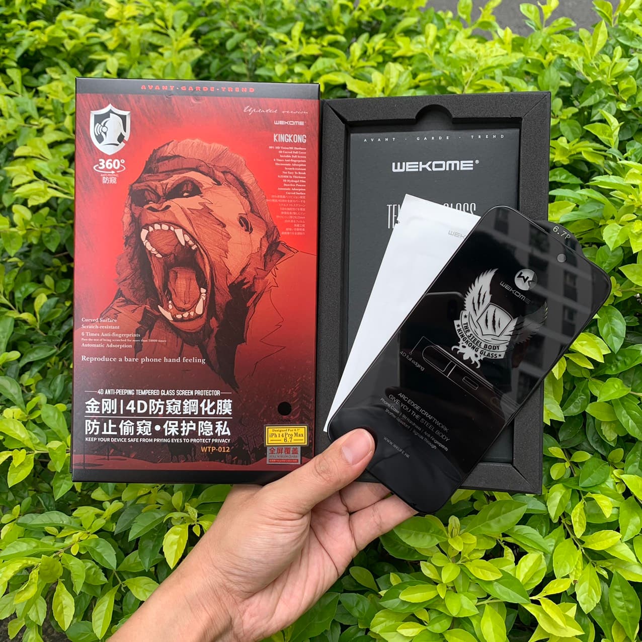 Kính Cường Lực Chống Nhìn Trộm KingKong Dành Cho iPhone Full Hộp Dán Full Màn 14ProMax 6 7