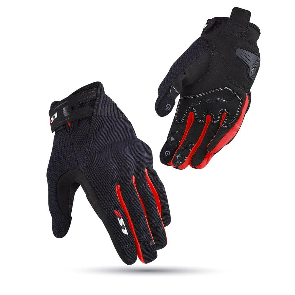 Găng Tay Bảo Hộ Lái Moto Xe Máy LS2 Dart II Man GARA 20 Đen đỏ XL