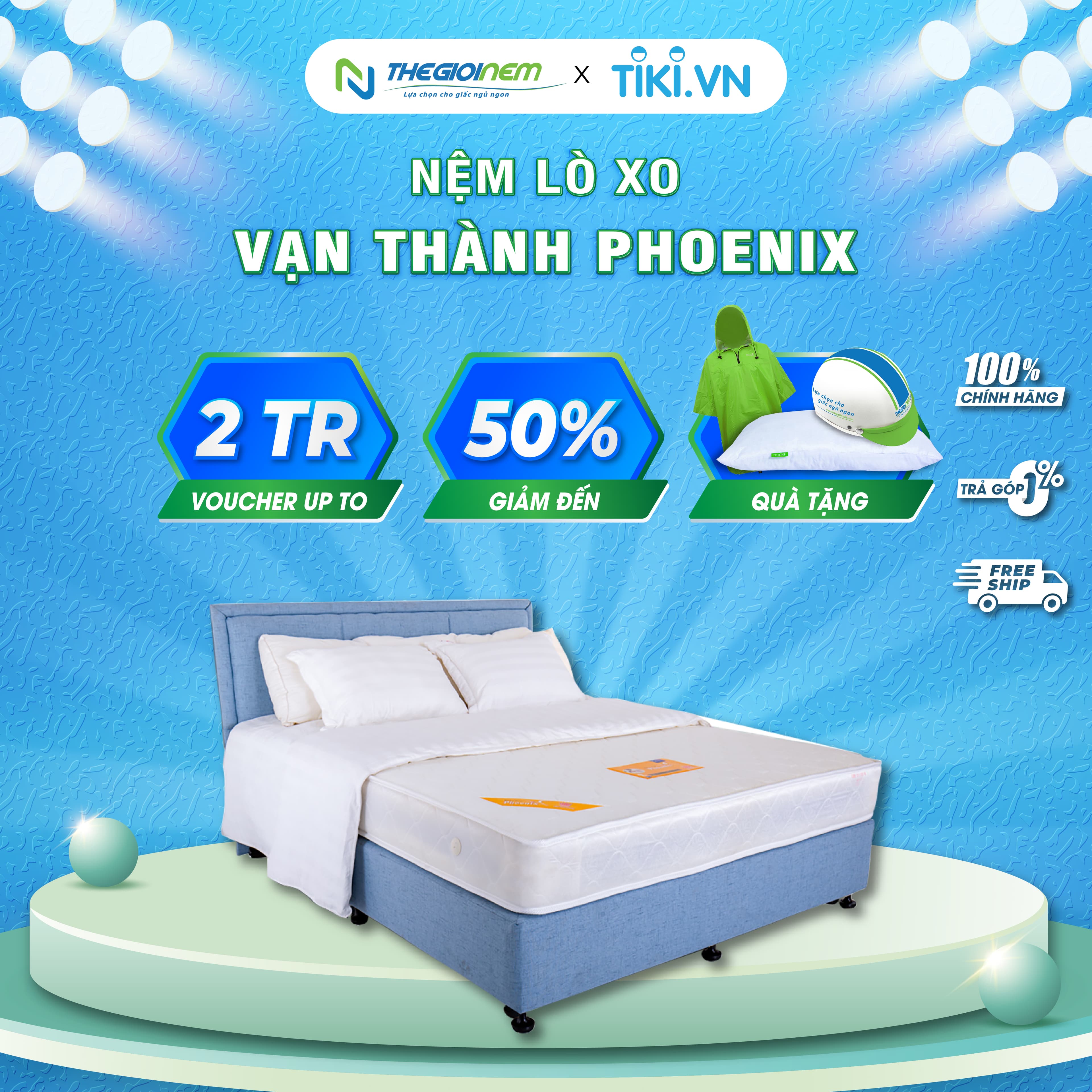 Nệm Lò Xo Vạn Thành Phoenix 120x200x22cm