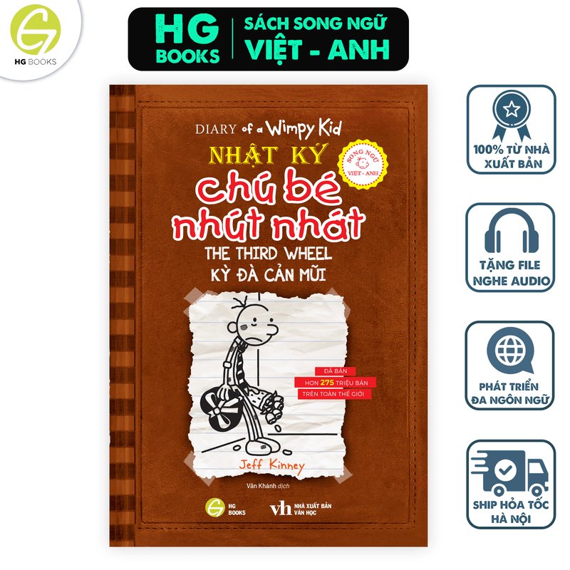 Nhật Ký Chú Bé Nhút Nhát song ngữ Việt Anh Tập 7 Kỳ Đà Cản Mũi