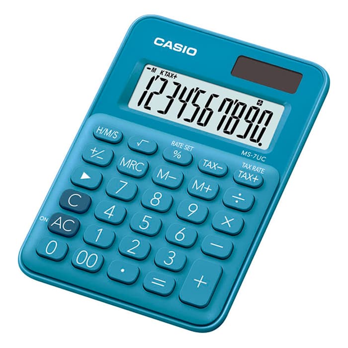 Máy Tính Để Bàn Casio MS7UC BU Xanh Dương
