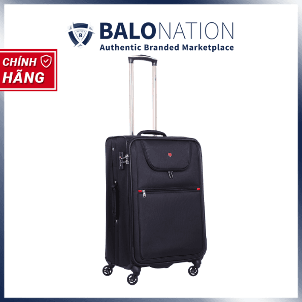 Vali Vải 28 Inch Cao Cấp SAKOS Champion 7 Khoang chứa rộng Khóa SA ĐEN