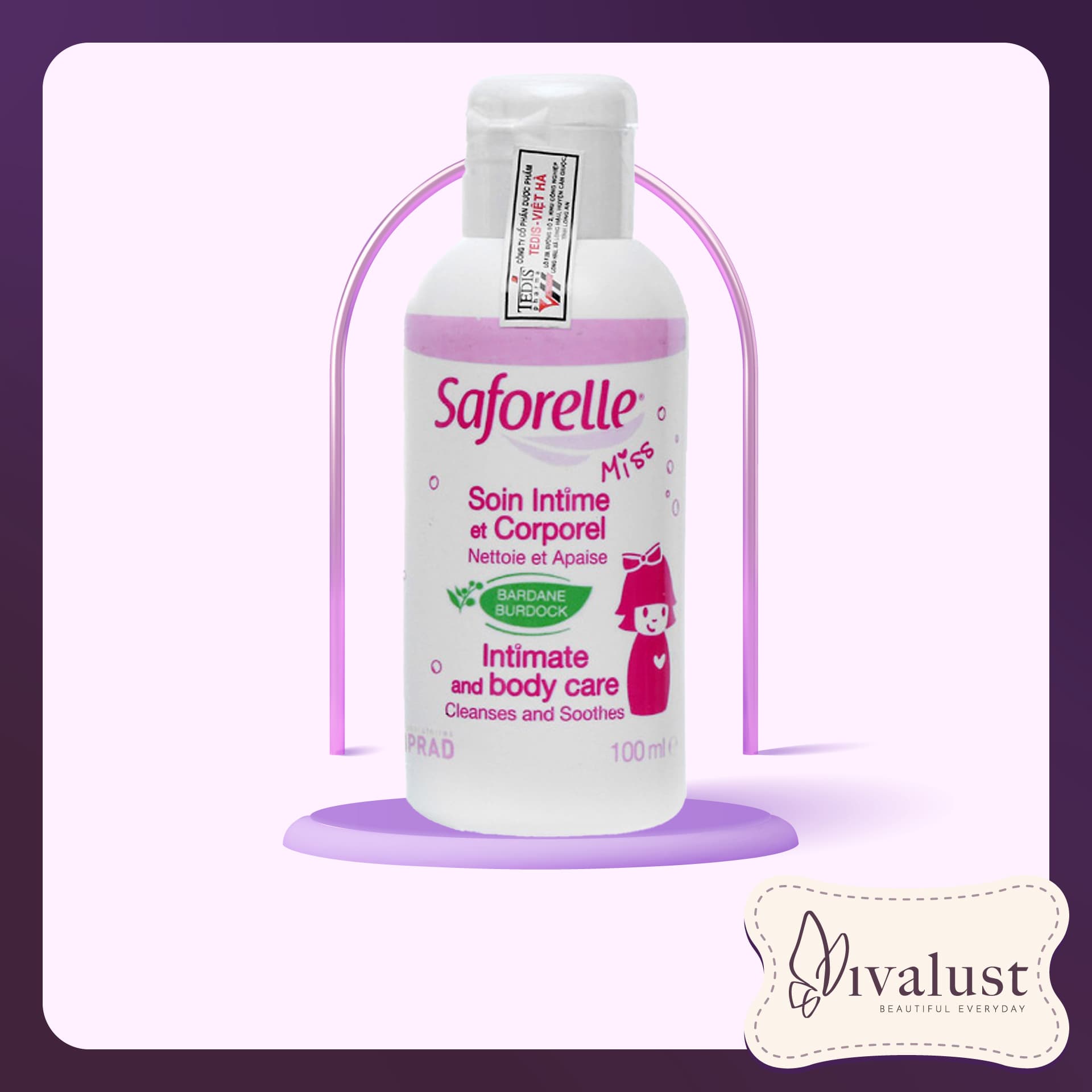 Dung dịch vệ sinh bé gái Saforelle Miss 100ml