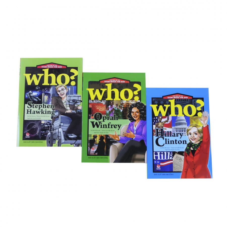 Bộ 3 cuốn Danh nhân thế giới Hillary Clinton Stephen Hawking Oprah Winfrey