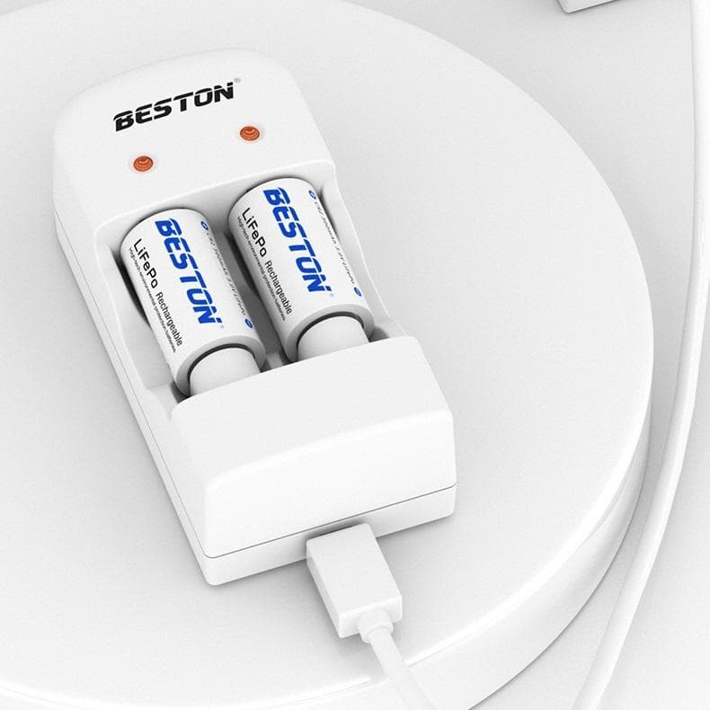 Pin sạc CR2 BESTON 300mAh dùng cho máy ảnh camera thiết bị đo đèn pin ống nhòm 2 pin kèm sạc