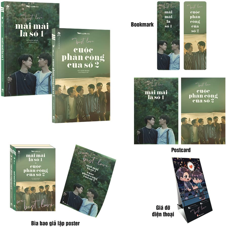 Sách We Best Love Mãi Mãi Là Số 1 &Cuộc Phản Công Của Số 2 Tặng Kèm Bookmark Postcard Bìa Bao Giả Lập Poster Giá Đỡ Điện Thoại