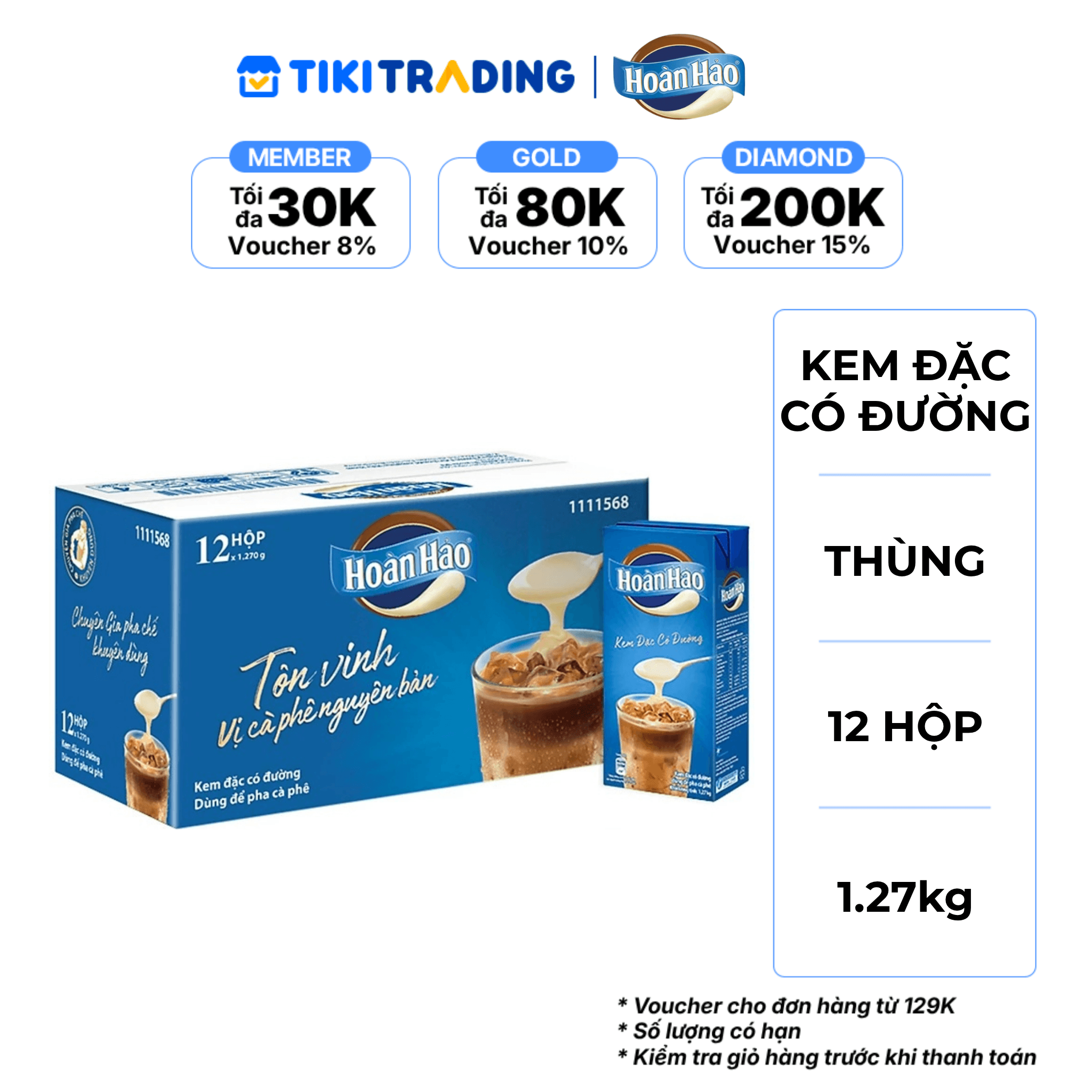 Thùng Kem Đặc Có Đường Hoàn Hảo 12 Hộp x 1.27kg