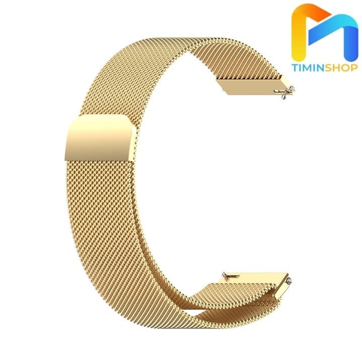 Dây đồng hồ Thép khóa nam châm size 20 22mm Vàng kim 20MM