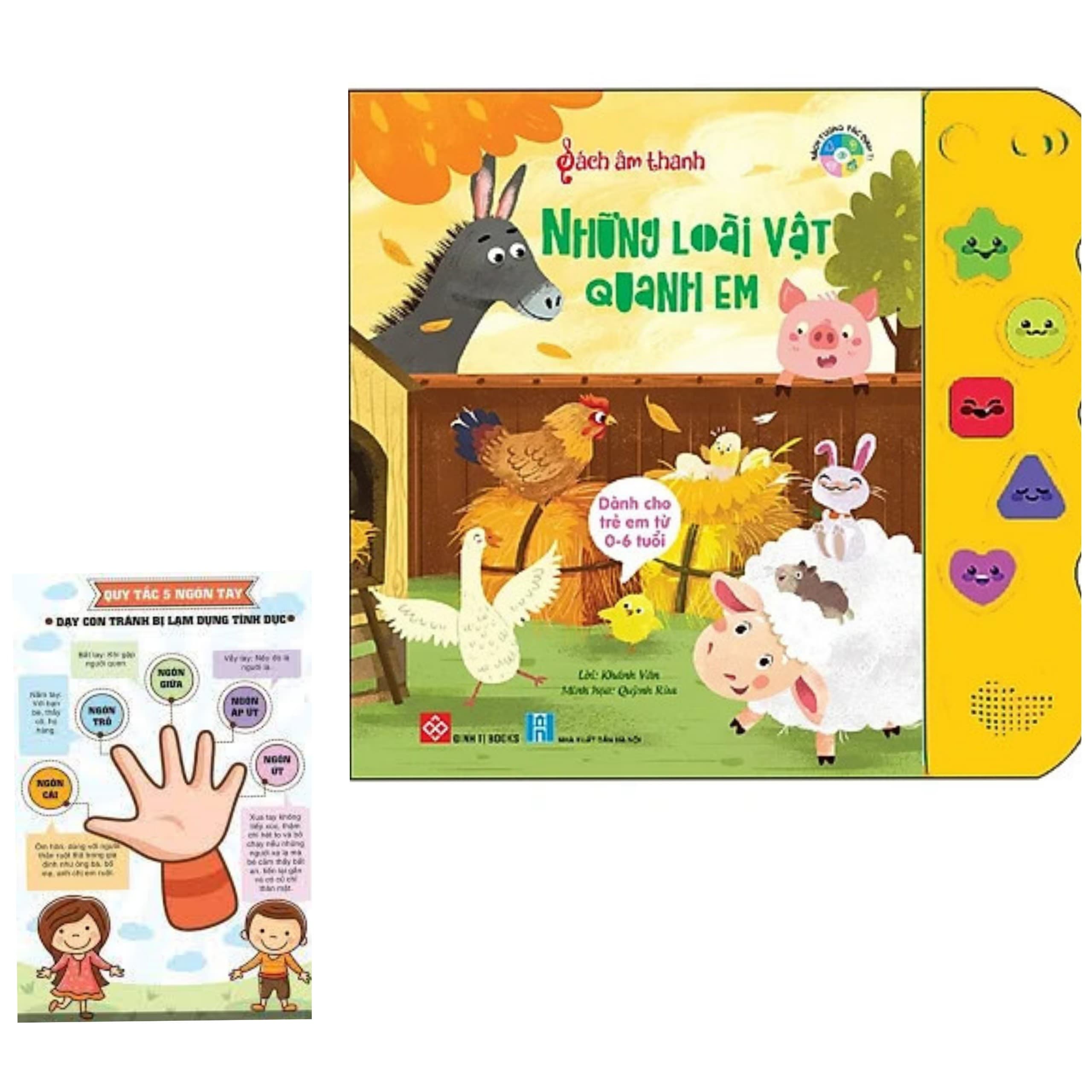 Sách Lật Mở Tương Tác SÁCH ÂM THANH Âm Thanh Các Loài Vật Quanh Em Poster An Toàn Cho Bé Sách kích thích não bộ của trẻ