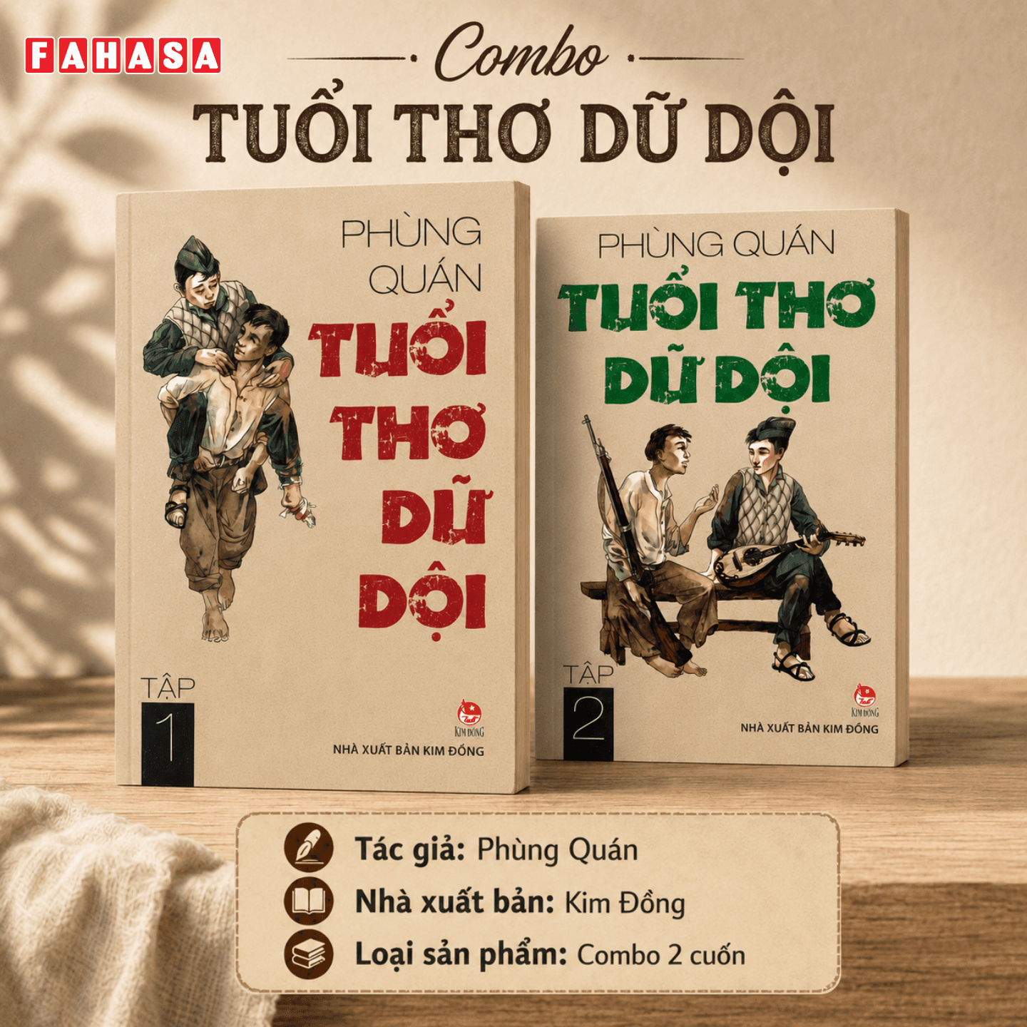 Combo Tuổi Thơ Dữ Dội 2 cuốn Tái Bản 2019
