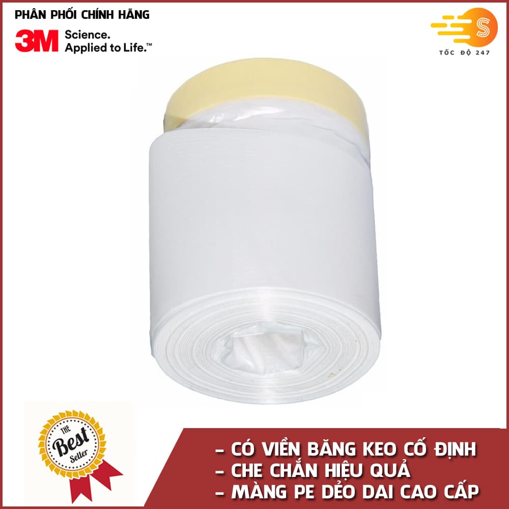 Băng keo nilon che khi phun sơn và chống bụi bẩn 3M 2328 900 90cm x 20m