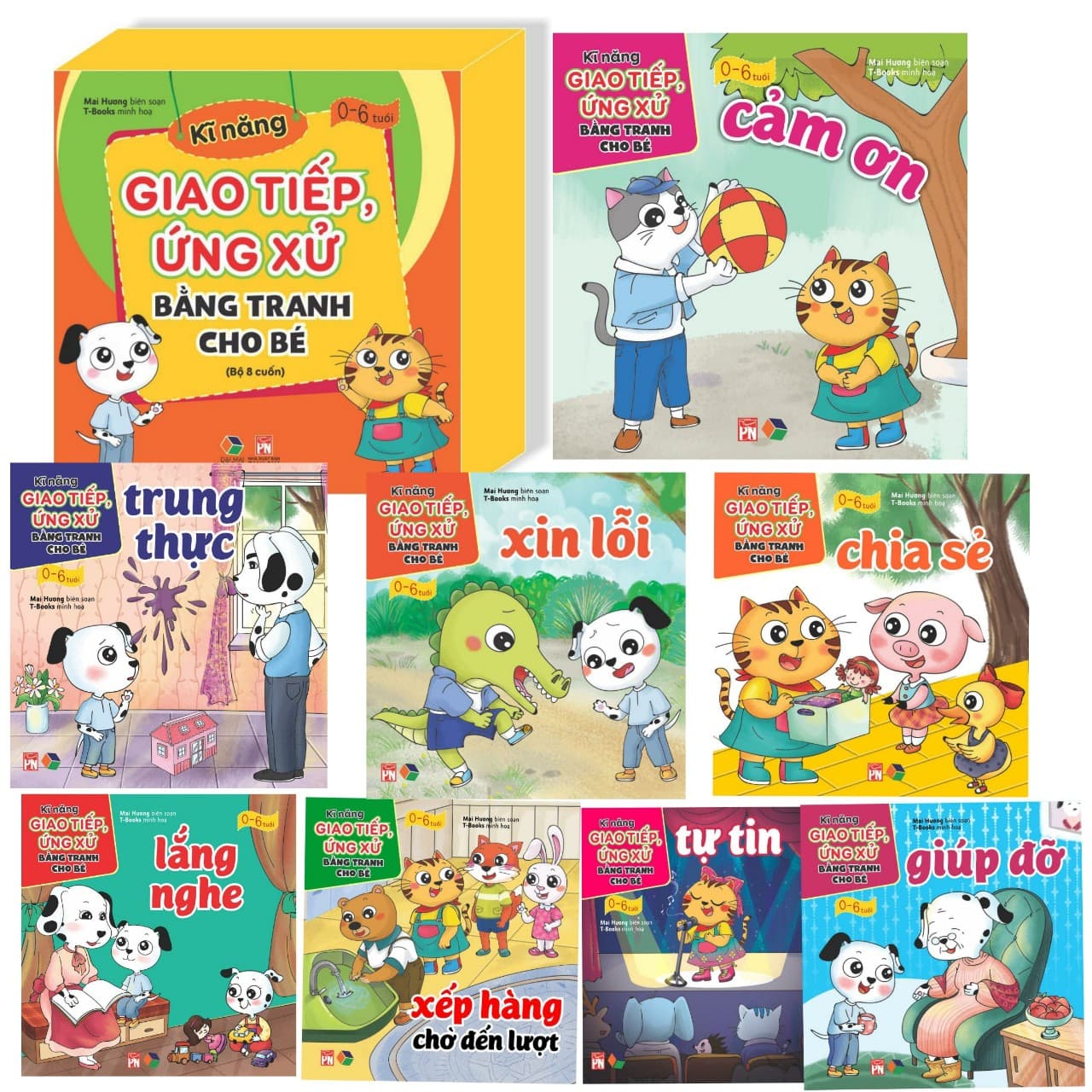 Kỹ năng giao tiếp ứng xử bằng tranh cho bé Bộ hộp 8 cuốn